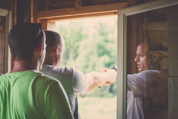 showing him how it's done